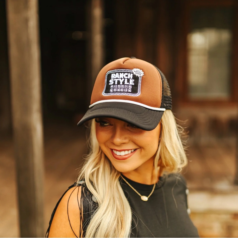 Ranch Style Brown and Black Hat - Picture 2 of 3